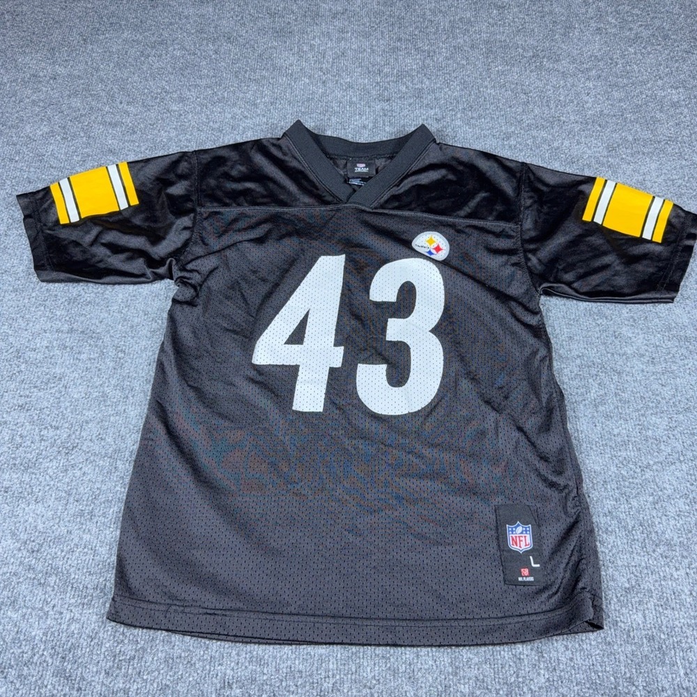NFL Team Apparel Pittsburgh Steelers Troy Polamalu‎ 43 Youth Jersey Large 14-16